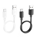 Kabel Hoco USB A to USB C PD 2,4A 27W pro nabíjení 0,25 m - černá