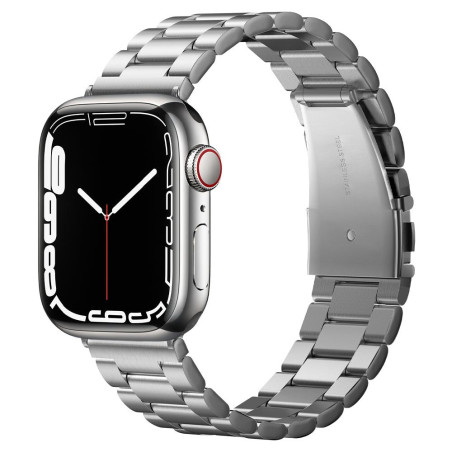 SPIGEN Modern Fit Band kovový řemínek pro Apple Watch 42/44/45/49mm, stříbrný