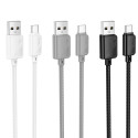 Kabel USB-A na USB-C Hoco 3A 1 m X113 - bílý