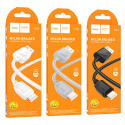Kabel USB-A na USB-C Hoco 3A 1 m X113 - bílý
