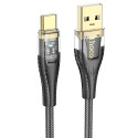 Kabel Hoco U121 USB-A na USB-C 2,4A 1,2 m černý