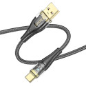 Kabel Hoco U121 USB-A na USB-C 2,4A 1,2 m černý