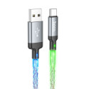 Kabel Hoco U112 USB-A na USB-C 3A 1 m šedý