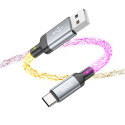 Kabel Hoco U112 USB-A na USB-C 3A 1 m šedý