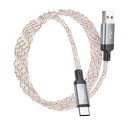 Kabel Hoco U112 USB-A na USB-C 3A 1 m šedý