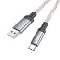 Kabel Hoco U112 USB-A na USB-C 3A 1 m šedý