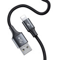 BASEUS CALHZ-01 Dvouportový USB Hub s Lightning kabelem 1,5m pro zadní sedadla automobilu, černý