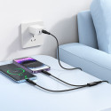 Kabel Hoco X123 2v1 USB-C + Lightning 1 m černý
