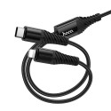 Kabel Hoco X123 2v1 USB-C + Lightning 1 m černý