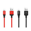 Kabel HOCO USB-A na Lightning 1 m černý/červený