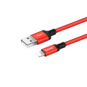 Kabel HOCO USB-A na Lightning 1 m černý/červený