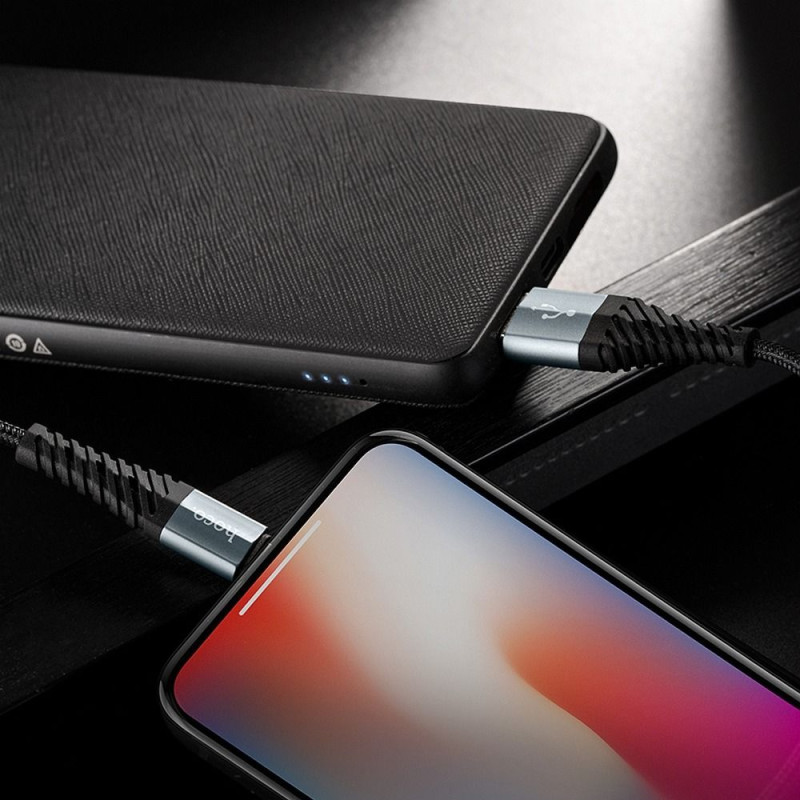 Kabel Hoco USB A na Lightning 2,4A 1 m pro Apple iPhone - černý