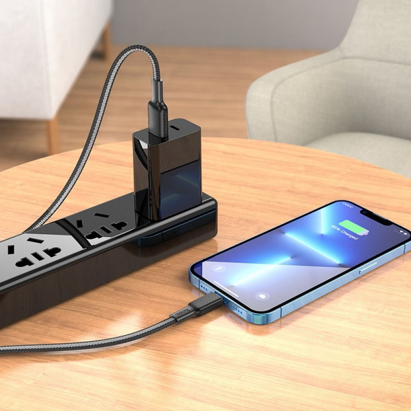 Kabel Hoco X69 pro iPhone 1 m - černá/bílá