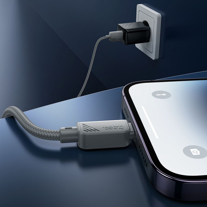 Kabel Hoco X113 pro iPhone 1 m - šedý