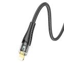Kabel Hoco U121 pro iPhone 1,2 m - černý průhledný