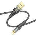 Kabel Hoco U121 pro iPhone 1,2 m - černý průhledný