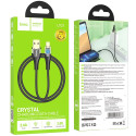 Kabel Hoco U121 pro iPhone 1,2 m - černý průhledný