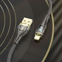 Kabel Hoco U121 pro iPhone 1,2 m - černý průhledný