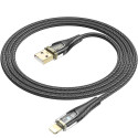 Kabel Hoco U121 pro iPhone 1,2 m - černý průhledný