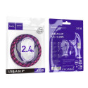 Kabel Hoco X116 USB-A 2,4A pro iPhone 1 m - gradient purple