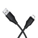 Kabel Hoco X124 USB-A → Lightning 2,4A pro iPhone 1 m - černý