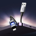 Kabel Hoco U144 LED pro iPhone 1,2 m - černý