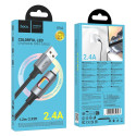 Kabel Hoco U144 LED pro iPhone 1,2 m - černý