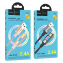 Kabel Hoco U144 LED pro iPhone 1,2 m - černý