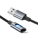 Kabel Hoco U144 LED pro iPhone 1,2 m - černý
