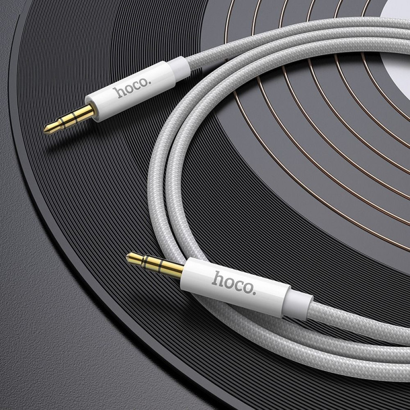 Kabel HOCO UPA19 pro audio zařízení 1 m - stříbrná
