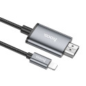 Kabel Hoco UA27 Lightning–HDMI 2 m, 1080p – metal gray