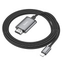 Kabel Hoco UA27 Lightning–HDMI 2 m, 1080p – metal gray