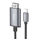 Kabel Hoco UA27 Lightning–HDMI 2 m, 1080p – metal gray