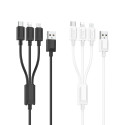 Kabel Hoco X74 3v1 pro nabíjení (Lightning / Micro USB / USB-C) 1 m - bílý