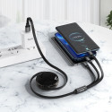 Kabel Hoco X78 3v1 pro nabíjení (Lightning / Micro USB / USB-C) 1 m - černý