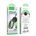 Kabel Hoco X78 3v1 pro nabíjení (Lightning / Micro USB / USB-C) 1 m - černý