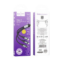 Hoco X102 3v1 kabel USB-A na Lightning/Micro USB/USB-C - černý