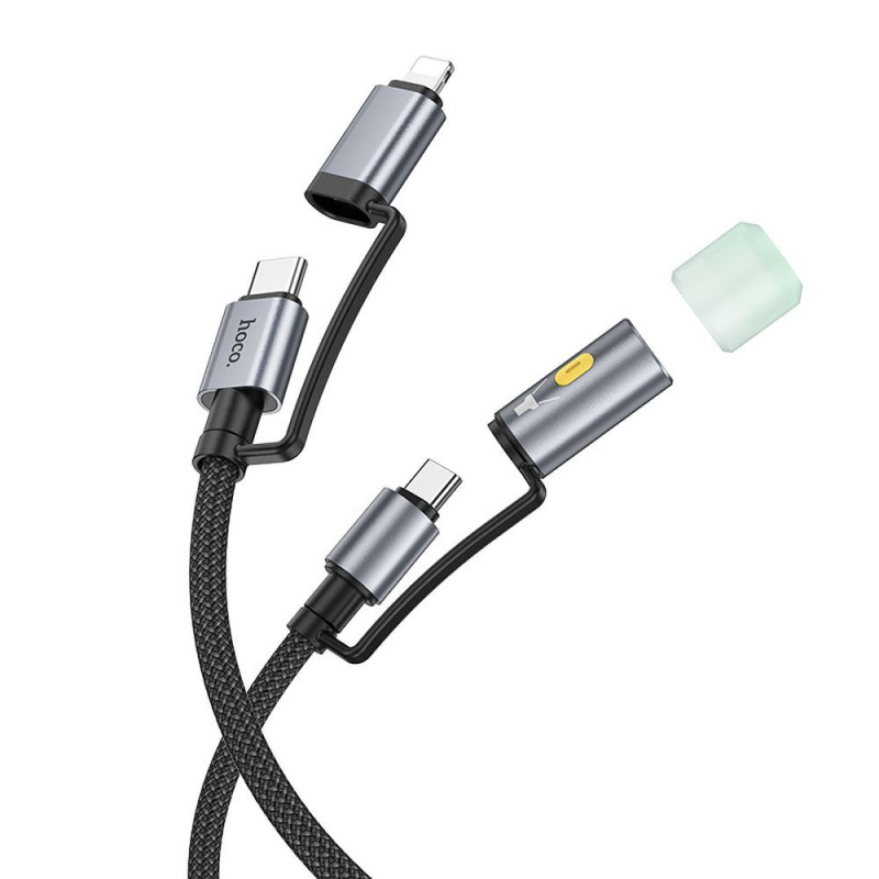 Kabel Hoco U138 pro USB-C / Lightning 1,2 m - černý