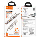 Kabel HOCO U138 pro auto 1,2 m - šedá