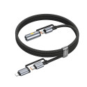 Kabel HOCO U138 60W 1,2 m USB-C/Lightning do auta - šedý