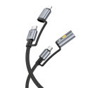 Kabel HOCO U138 60W 1,2 m USB-C/Lightning do auta - šedý