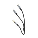 Kabel Hoco UPA21 2v1 pro audio zařízení 0,25 m - šedý