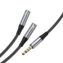 Kabel Hoco UPA21 2v1 pro audio zařízení 0,25 m - šedý