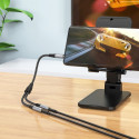 Kabel Hoco UPA21 2v1 pro audio zařízení 0,25 m - šedý