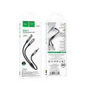 Kabel Hoco UPA21 2v1 pro audio zařízení 0,25 m - šedý