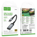 Kabel Hoco UA43A pro zařízení s USB-C 0,2 m – šedá (metal gray)