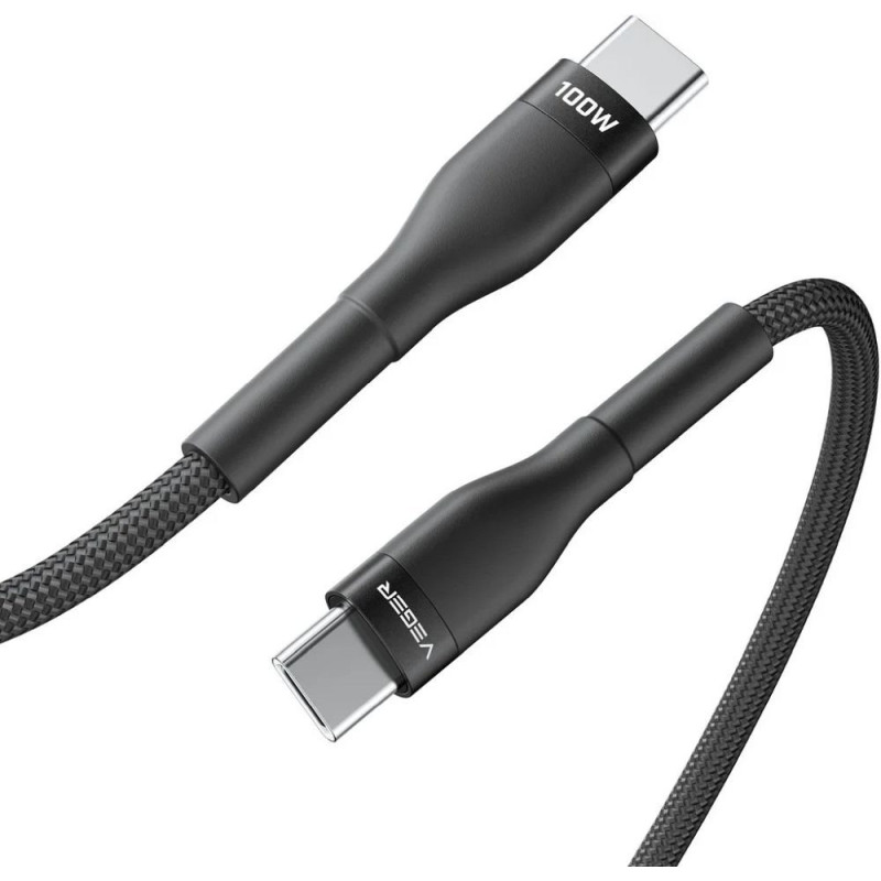 Kabel Veger CC05 Typ C na Typ C pro nabíjení 100W PD - černý