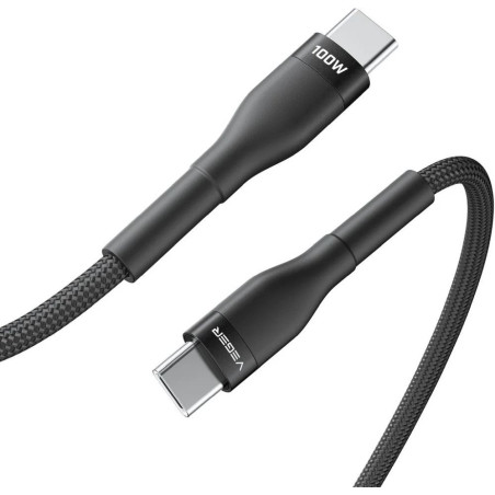 Kabel Veger Typ C – Typ C 100W PD 5A 1,5 m - černý