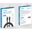 Kabel Veger USB-C to USB-C PD 240W CC03 1,5 m black