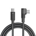 Kabel USB-C Forcell F-ENERGY 90° 100 W 1,2 m černý